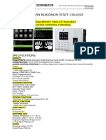 Brochure For BIOMETRIC FINGERPRINT