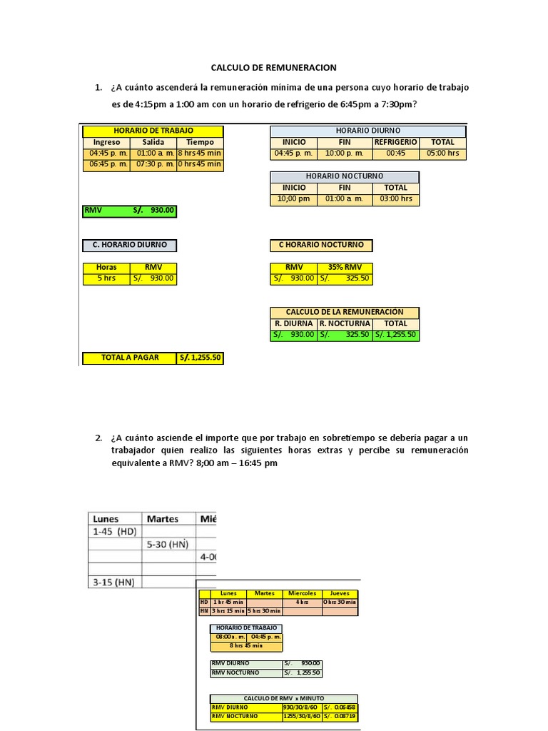Cálculo de RMV en Contabilidad | PDF | Cocina, comidas y vino | Hogar ...