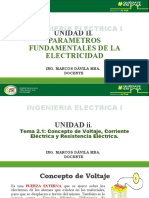 Parámetros fundamentales de la electricidad