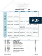 Horario Del Grupo