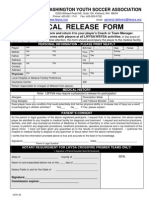 Youth soccer medical release form