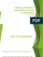 As-Sunnah Sebagai Penguat Pengembangan Budaya Islam Di Indonesia