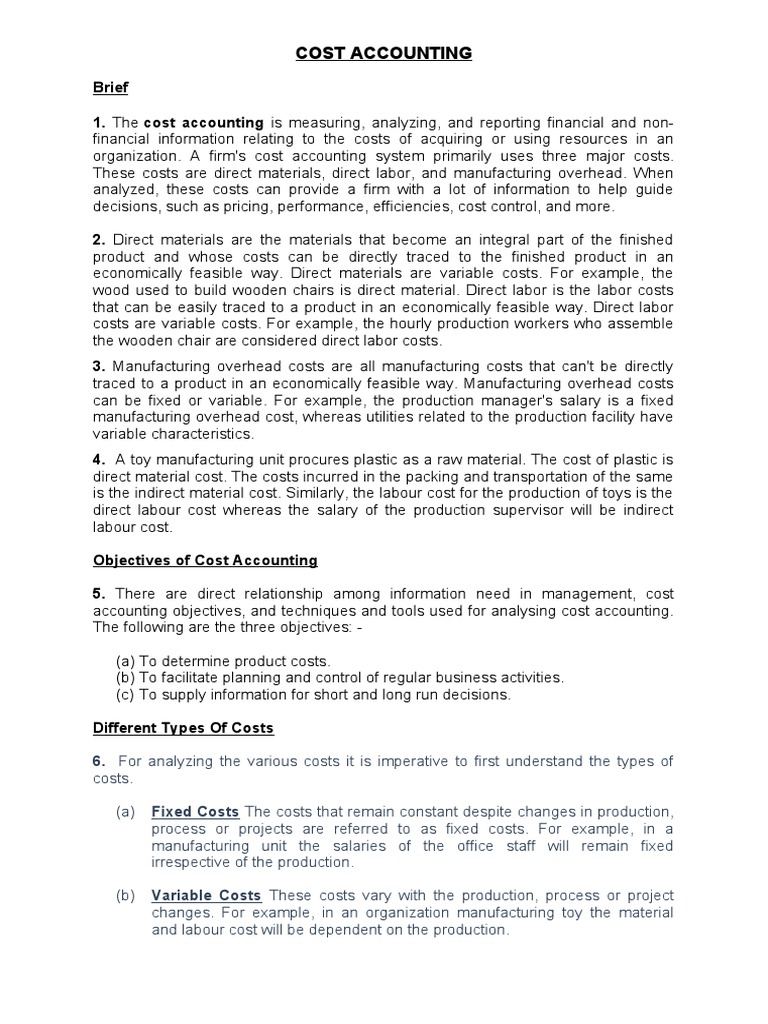 CDS Sambyal PDF Cost Accounting Cost