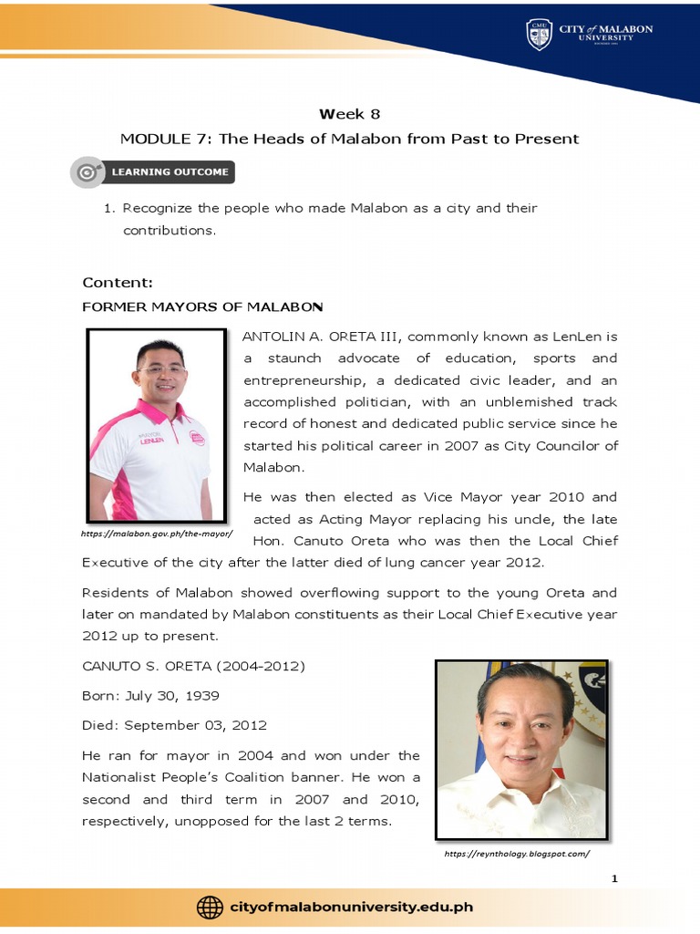 Malabon History - Module 7 | PDF | Philippines | Luzon