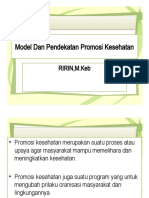 Model Dan Pendekatan Promosi Kesehatan