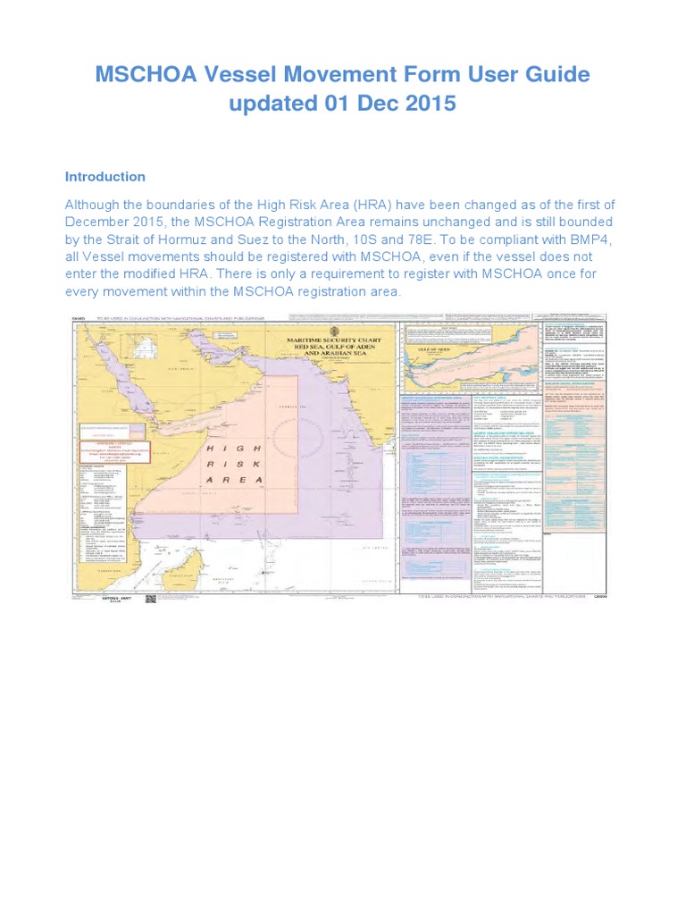 MSCHOA Vessel Movement Registration Guide | PDF | Computer Science ...