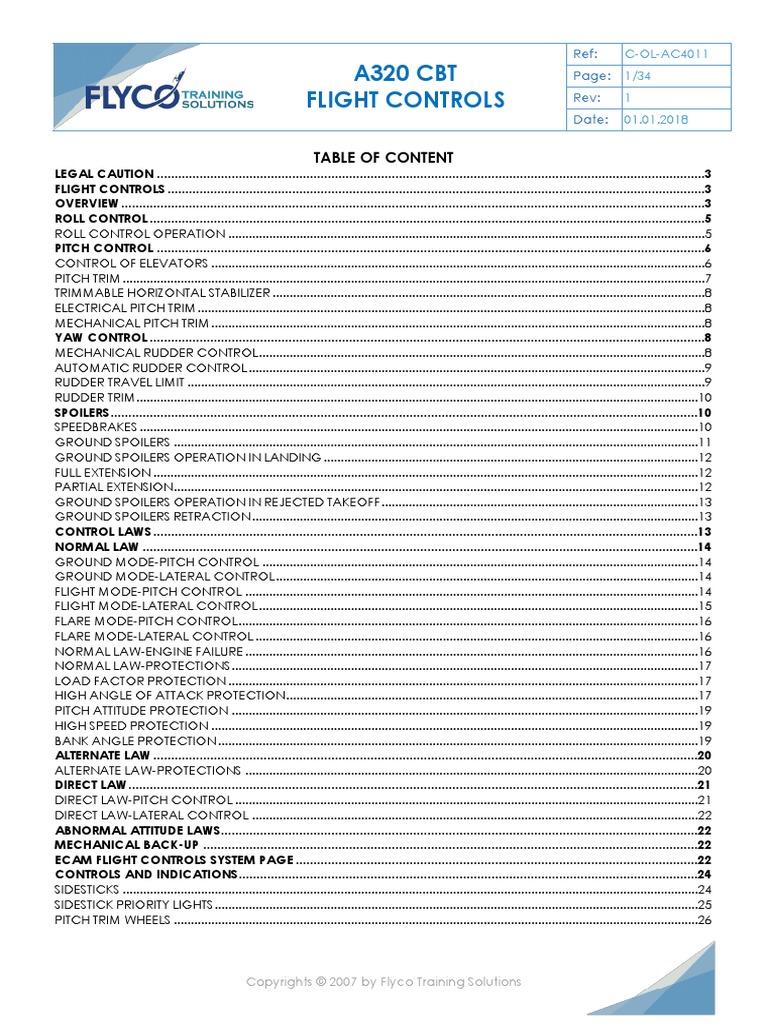 Flight Controls PDF Flight Control Surfaces Aircraft Flight