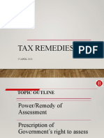 Remedies Tax 4 27 - Power and Remedy of Assessment