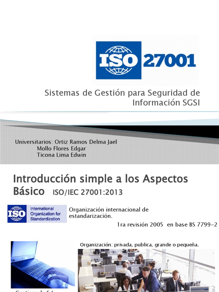 Diapositivas ISO 27001 | PDF | Seguridad de información | Organización ...