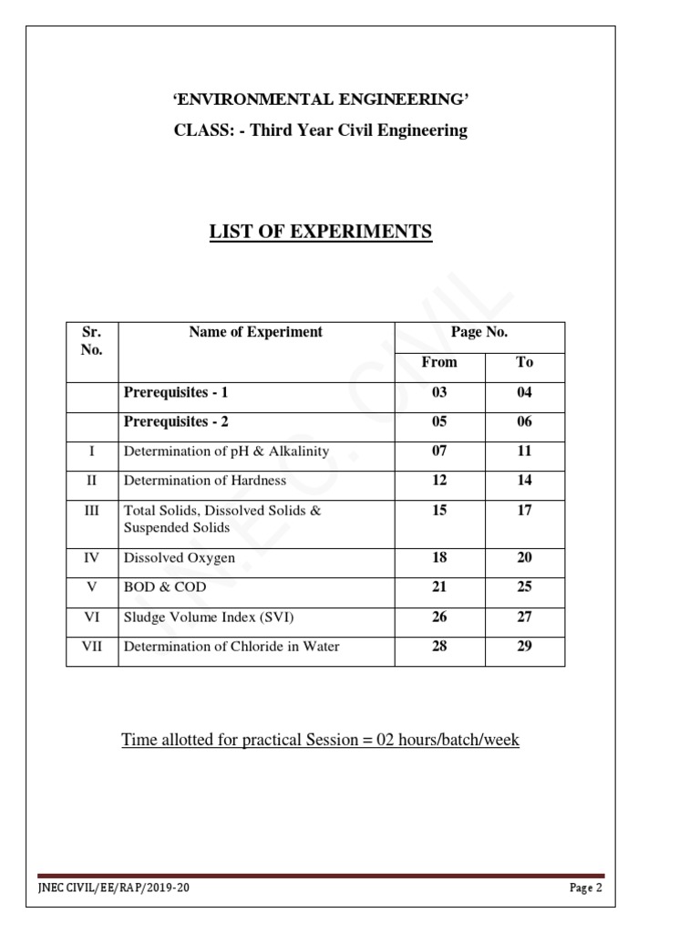 PHE Lab Manual for Water Quality Tests | PDF | Ph | Titration