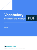 Vocabulary (Synonyms and Antonyms) - Study Notes