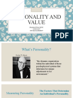 Personality and Value