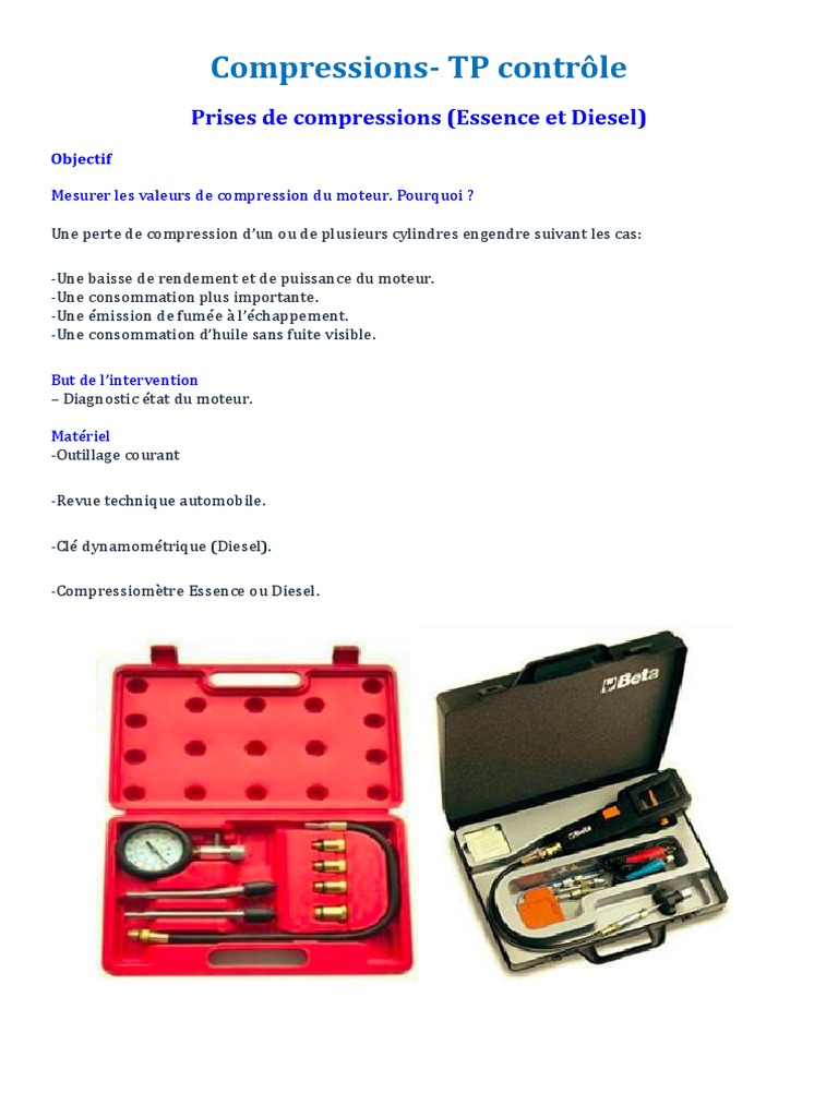 Kit De Compression Et Contrôle De Fuite BGS 8401 – Pour Moteurs Essence Et Diesel