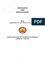 M.SC Oridnance and Regulation 2013 To 2014