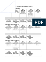 Jadwal Praktik Laboratorium