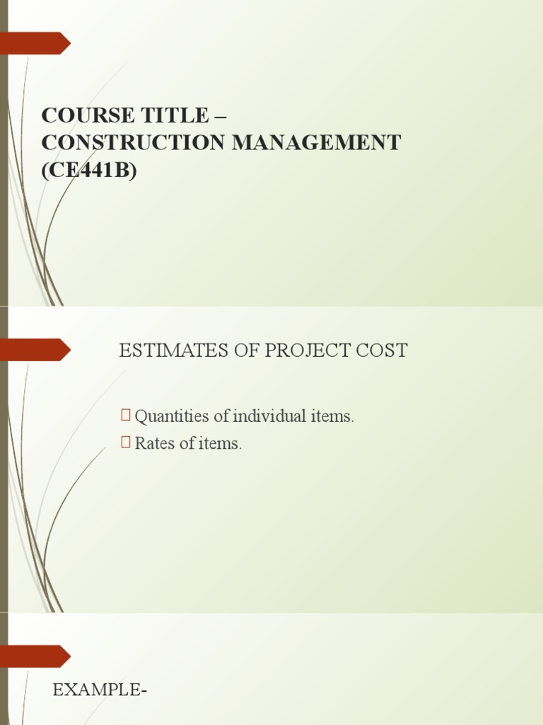 Construction Cost Estimation Guide | PDF | Flooring | Concrete