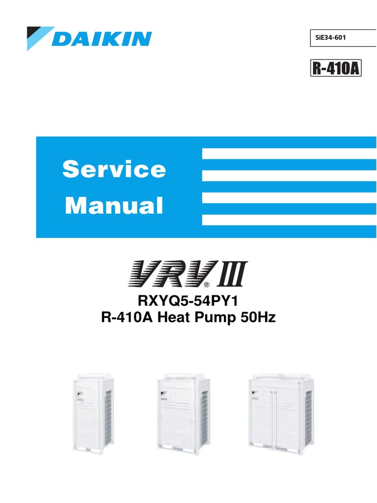 VRV III Service Manual PDF Electrical Connector Thermostat