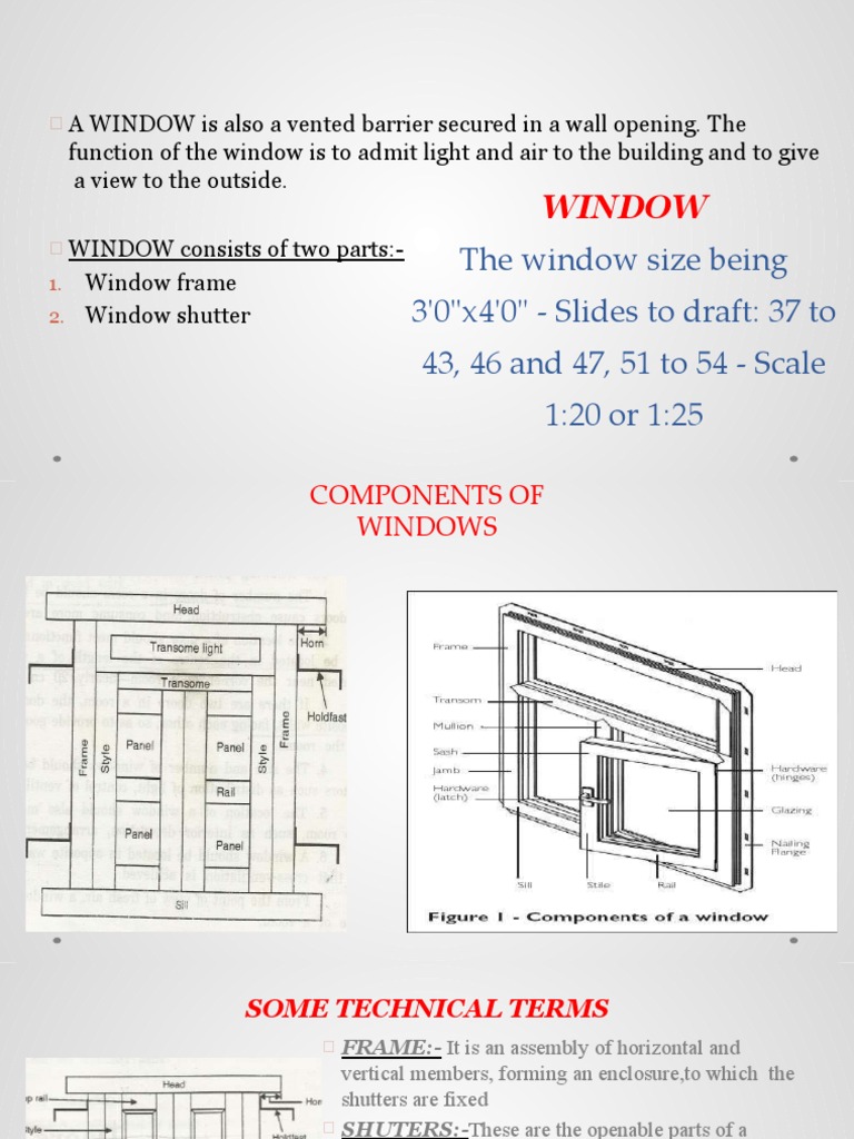 Part 1 Types of Windows PDF Window Civil Engineering