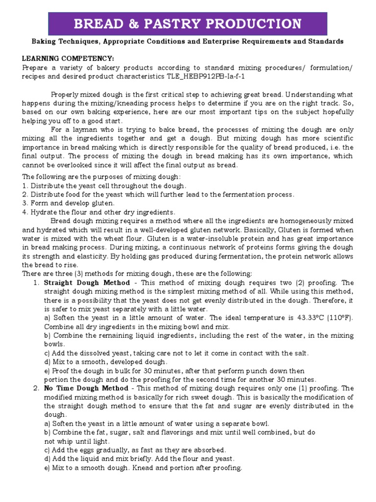 Baking Techniques Pdf Cooking Food Wine Technology Engineering