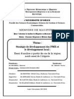 [MFE] Stratégie Dévelop. PME & Dévelop. Local Cas Nord Ouest Algérie