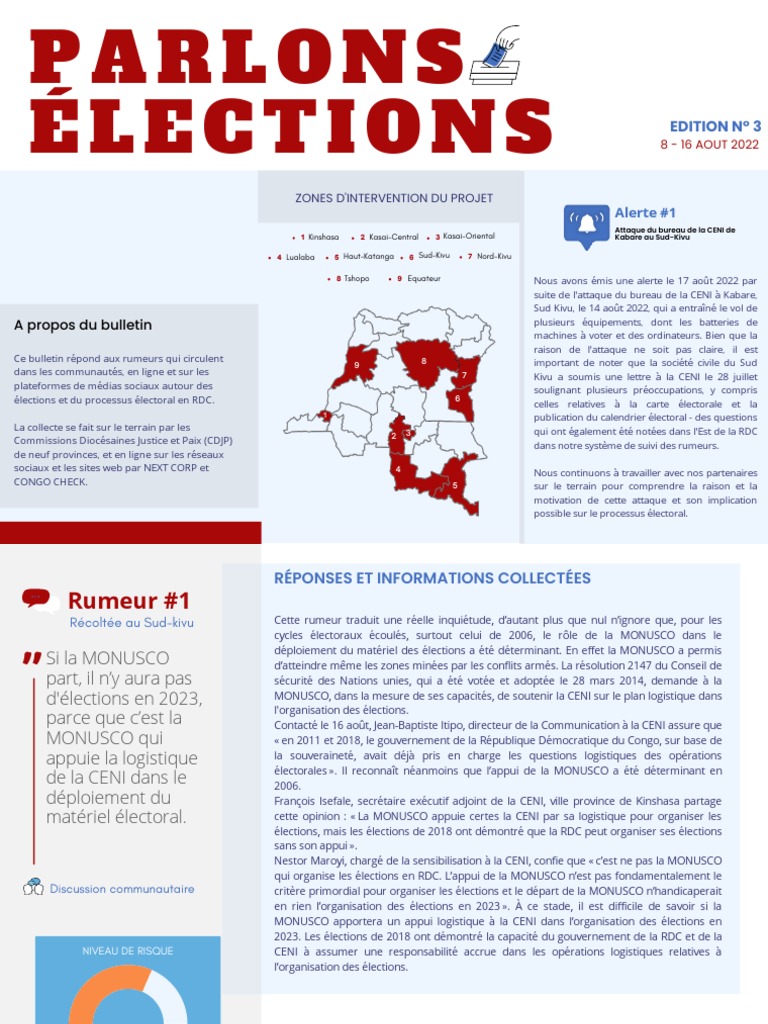 Élections RDC 2023 : Cartographie et rumeurs | PDF | République ...