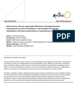 [MFE] Rrôles Du Responsable HSE Dans Le Développement Des Connaissances Au Sein de l'Entreprise