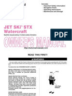 Kawasaki JET SKi STX Owner's Manual en