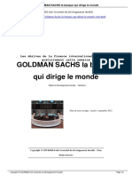 GOLDMAN SACHS La Banque Qui Dirige Le Monde