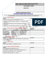 RH Interior Inspection Checklist