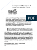 Conceptualization and Measurement of Interpersonal Communication Motives