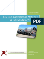 CE2102: Construction Materials & Introduction To Design: Rgu Iiit Nuzvid