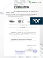 Modelo de Declaração de Nota Final e Escala Min