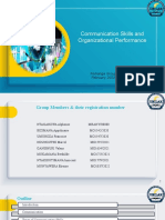 Communication Skills and Organizational Performance 20 - 02 - 2022