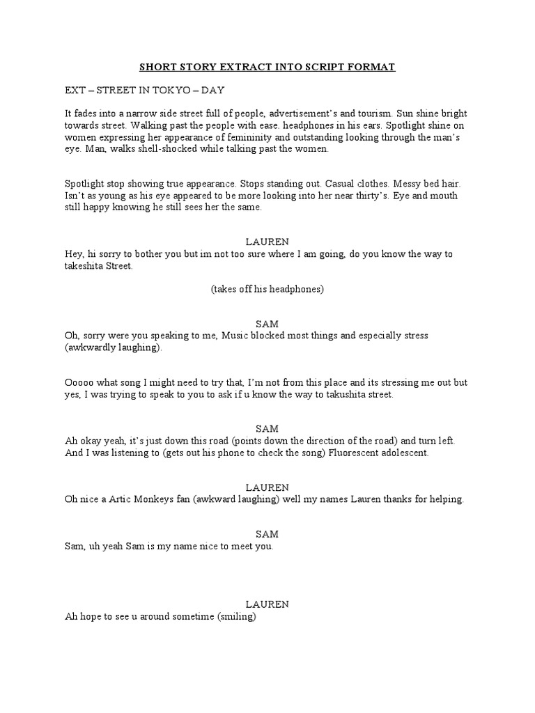 A Short Story Extract : LearnEnglish Reading B2 A Short Story Extract ...