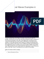 6 Mechanical Waves Examples in Real Life