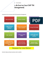 Flux de Processus de Bout en Bout SAP TM (Transportation Management)