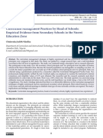 Curriculum Management Practices by Head of Schools: Empirical Evidence From Secondary Schools in The Nnewi Education Zone