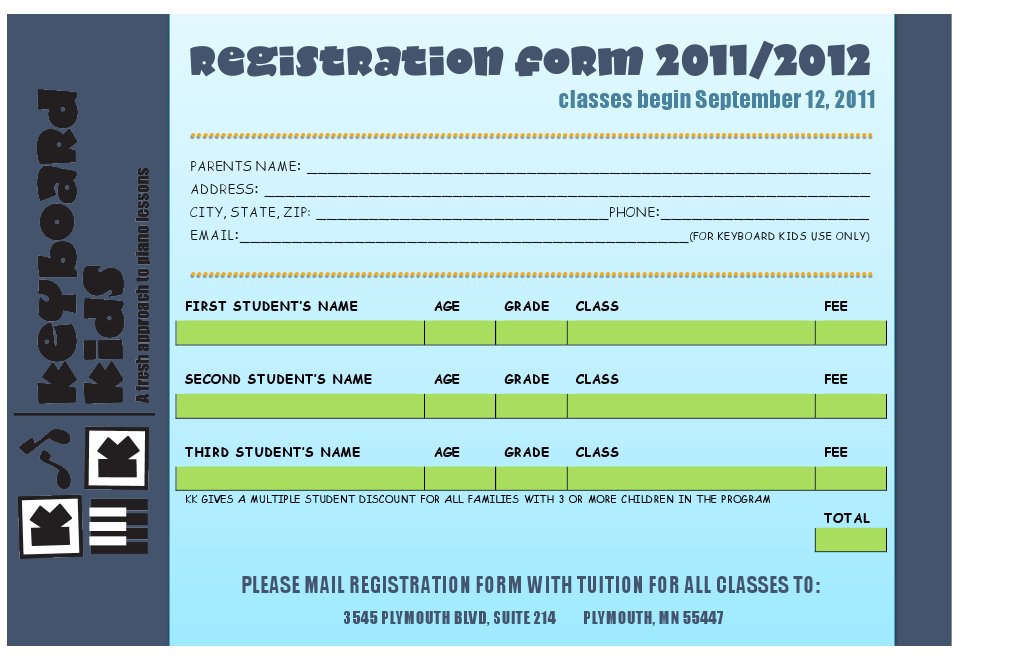 2011/2012 Class Registration Form | PDF | Career & Growth | Business