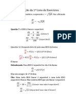 Resolução Da 1 Lista de Exercícios - EDO (Noturno)