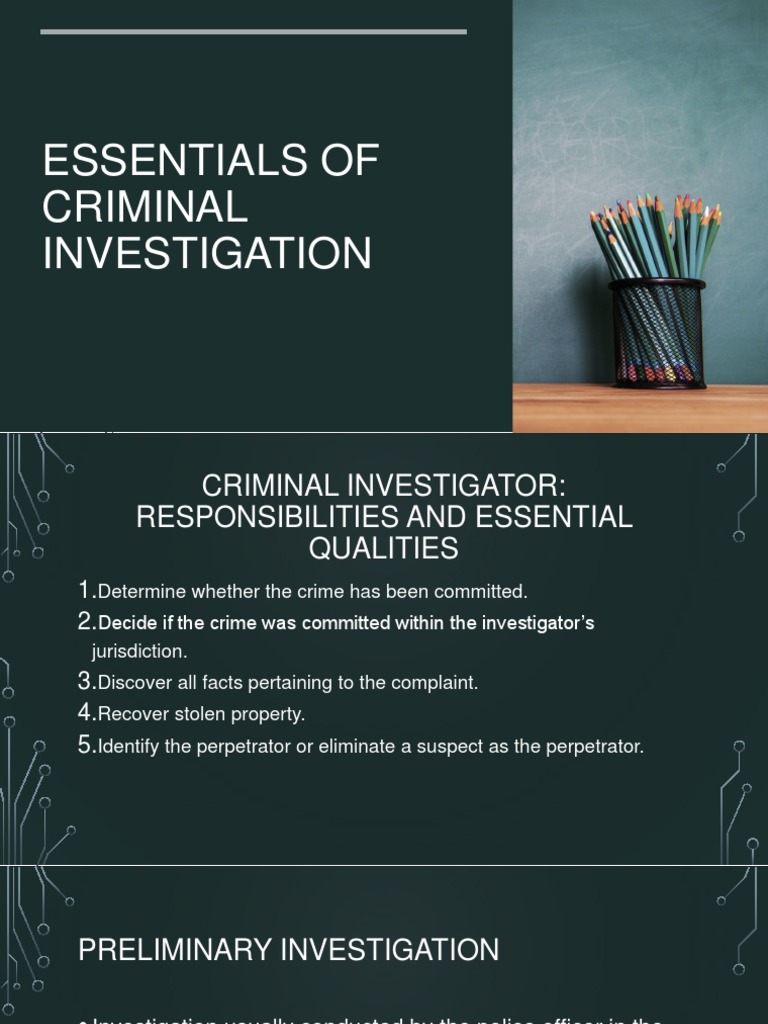 Essentials of Criminal Investigation | PDF | Crime Scene | Arrest