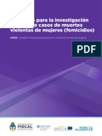 UFEM Protocolo para La Investigación y Litigio de Casos de Muertes Violentas de Mujeres Femicidios