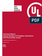 Technical Report - Hazard Analysis of Firefighter Interactions With Photovoltaic Arrays (UL - Sandia Final Report)