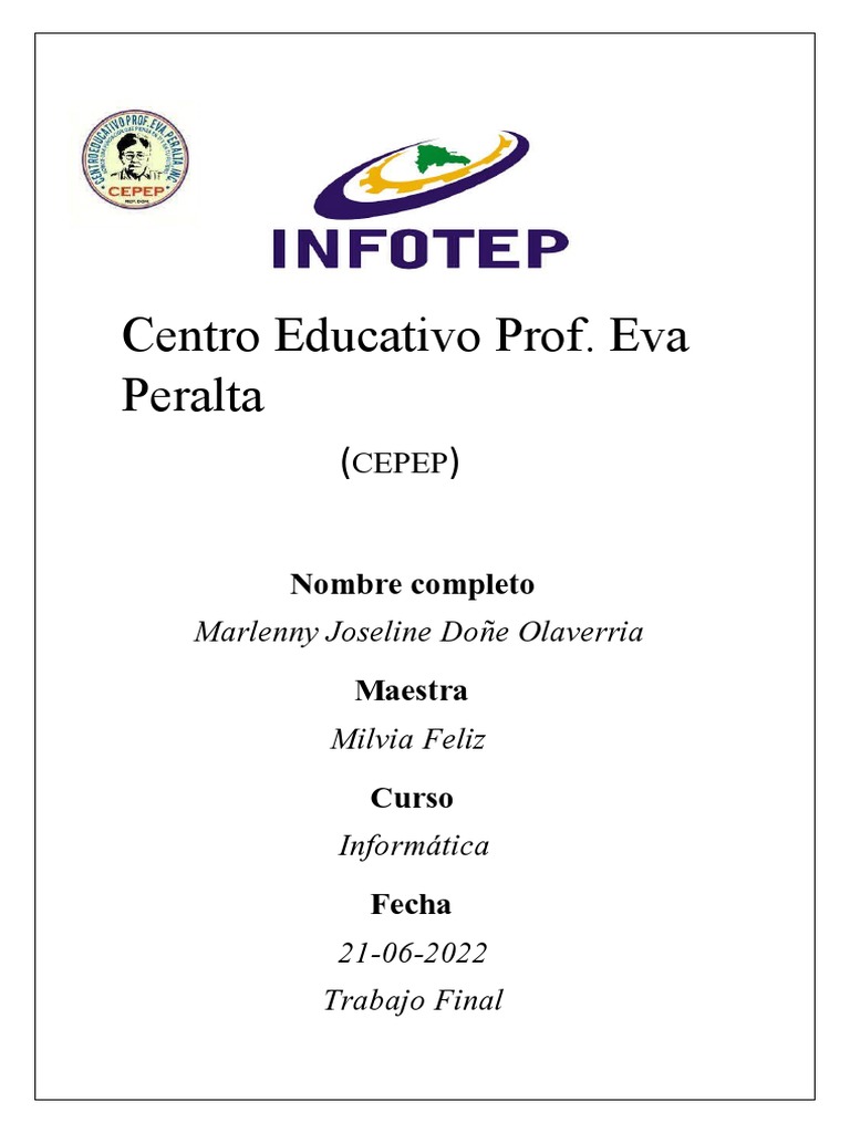 Trabajo Final Informatica. | PDF | Hardware de la computadora | Ventana ...