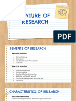Nature of Research