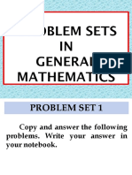 Problem Sets (To Be Written in Your Notebook)