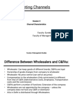 MKT Channels: Wholesalers vs C&FAs