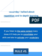 Georgiana: Yesterday I Talked About Repetition and In-Depth Learning