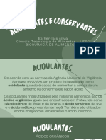 Acidulantes e Conservantes