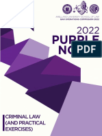 2022 AUSL Purples Notes Criminal Law and Practical Exercises