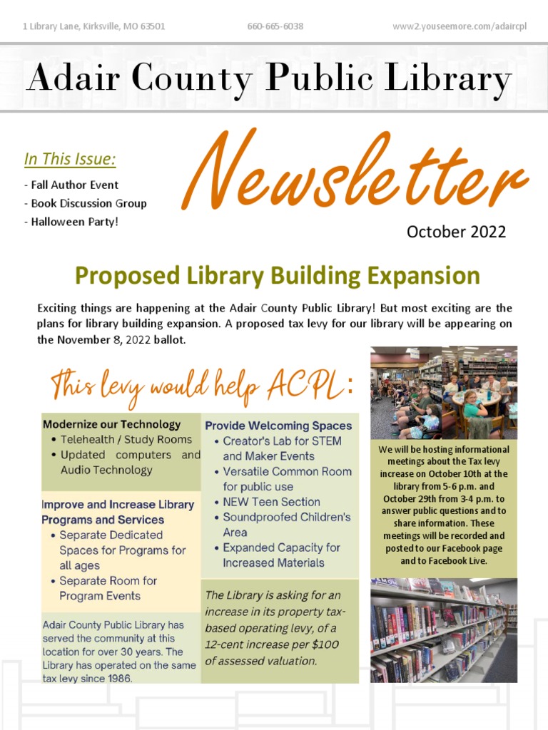 Adair County Public Library Tax Levy PDF